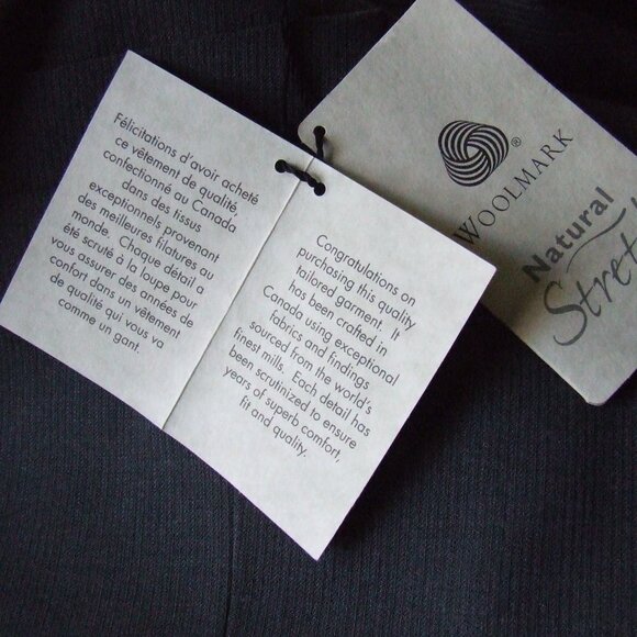 Bosa suit pinstripe grey wool blazer jacket pants vintage grandpa 40 tall new - Picture 15 of 16